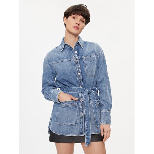 Pepe Jeans Kurtka jeansowa Mandy PL402393 Niebieski Regular Fit ze sklepu MODIVO w kategorii Kurtki damskie - zdjęcie 181199553