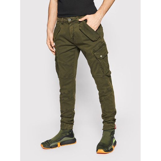 Alpha Industries Spodnie materiałowe Combat 126215 Zielony Slim Fit Alpha Industries 36 MODIVO