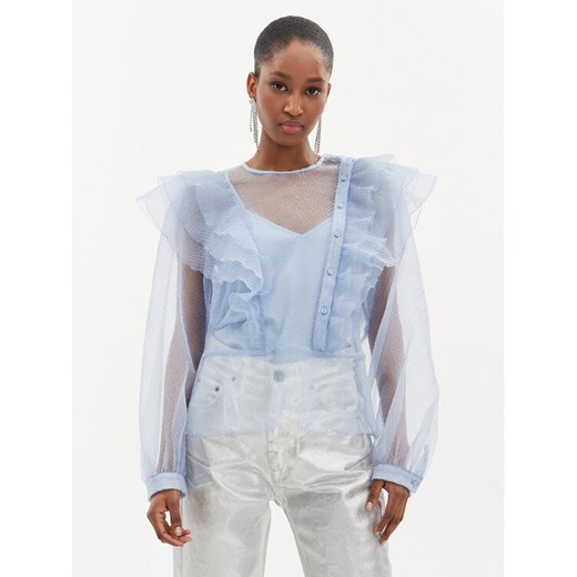 Custommade Bluzka Delphina 999344248 Błękitny Relaxed Fit Custommade XS MODIVO