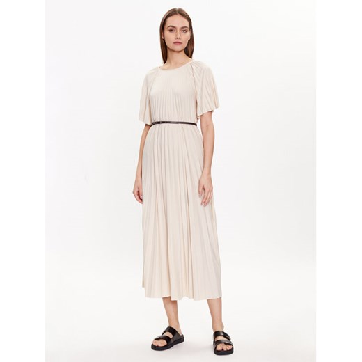 Fabiana Filippi Sukienka codzienna ABD273W184 Beżowy Loose Fit Fabiana Filippi 48 MODIVO