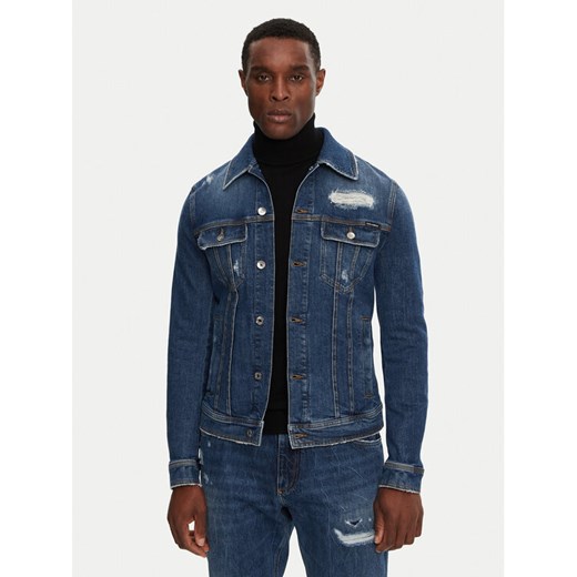 Dolce&Gabbana Kurtka jeansowa G9VZ8D G8LN5 Granatowy Regular Fit ze sklepu MODIVO w kategorii Kurtki męskie - zdjęcie 181201150