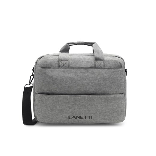 Lanetti Torba na laptopa LAN-K-011-04L Szary ze sklepu MODIVO w kategorii Torby na laptopa - zdjęcie 181203470