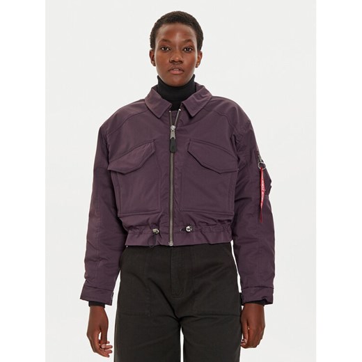 Alpha Industries Kurtka przejściowa 148011 Fioletowy Regular Fit ze sklepu MODIVO w kategorii Kurtki damskie - zdjęcie 181203513