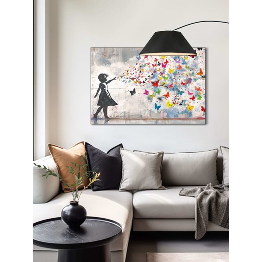 Orangewallz Druk artystyczny "Balloon Girl" w ramce - 90 x 60 cm Orangewallz 60x90 cm okazja Limango Polska