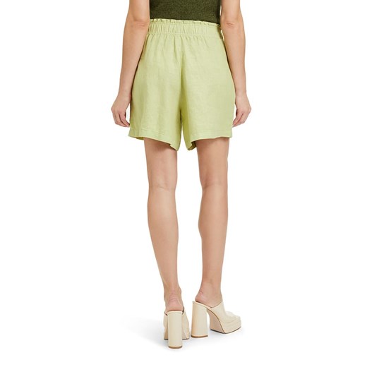 CARTOON Lniane szorty w kolorze jasnozielonym Cartoon 40 wyprzedaż Limango Polska