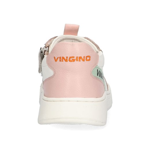 Vingino Skórzane sneakersy w kolorze biało-różowym Vingino 30 wyprzedaż Limango Polska
