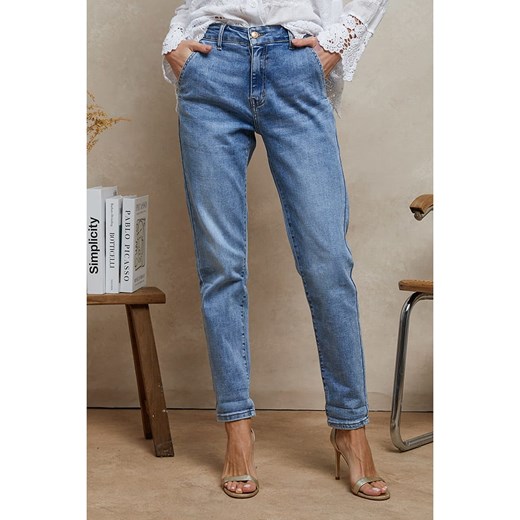 Plume Dżinsy &quot;Timeo&quot; - Tapered fit - w kolorze błękitnym ze sklepu Limango Polska w kategorii Jeansy damskie - zdjęcie 181210884