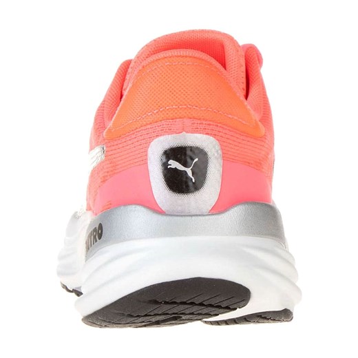 Buty sportowe damskie Puma do biegania czerwone z tkaniny sznurowane na płaskiej podeszwie 