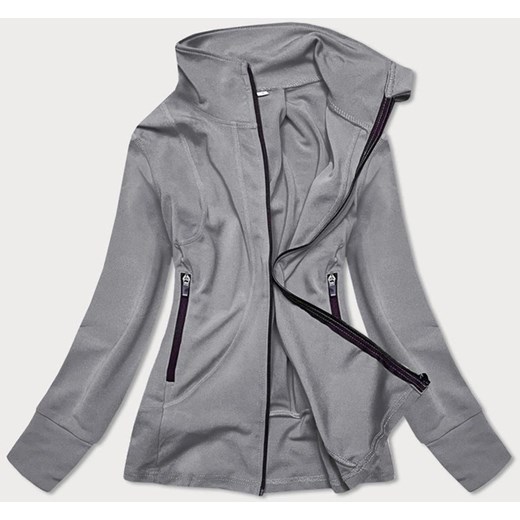 Damska bluza ze stójką szara (hd150-03) ze sklepu goodlookin.pl w kategorii Bluzy damskie - zdjęcie 181211764