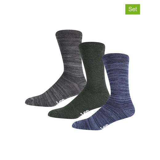 LEE Underwear Skarpety (3 pary) &quot;Soutar&quot; w kolorze szaro-niebieskim Lee Underwear 38-42 okazyjna cena Limango Polska