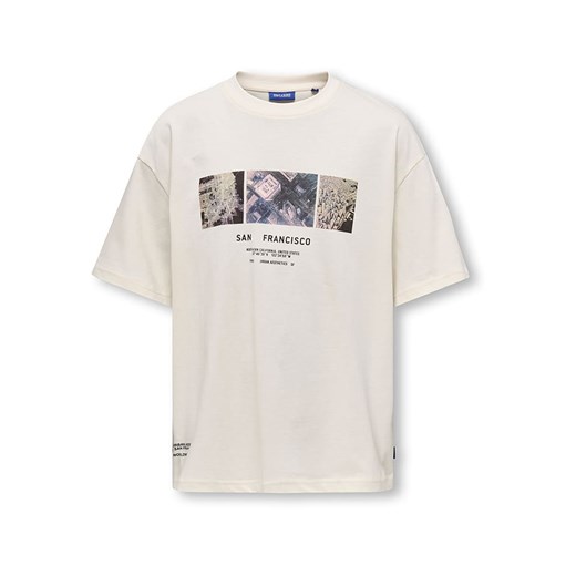 ONLY &amp; SONS Junior Koszulka &quot;Snap&quot; w kolorze kremowym ze sklepu Limango Polska w kategorii T-shirty chłopięce - zdjęcie 181217590