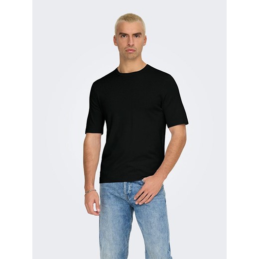 ONLY &amp; SONS Koszulka w kolorze czarnym ze sklepu Limango Polska w kategorii T-shirty męskie - zdjęcie 181217680