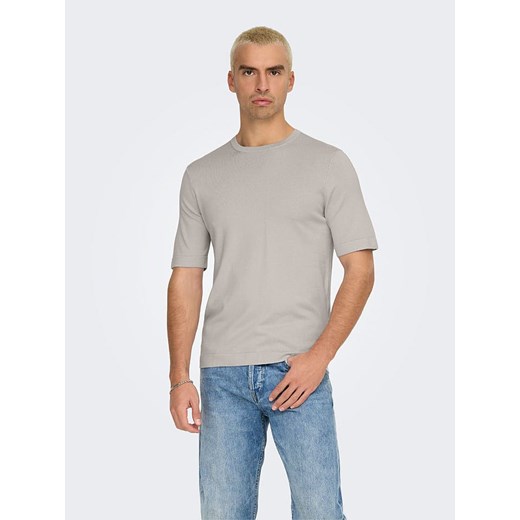 ONLY &amp; SONS Koszulka w kolorze beżowym ze sklepu Limango Polska w kategorii T-shirty męskie - zdjęcie 181217684