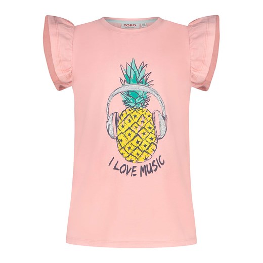 Topo Koszulka &quot;Pineapple in lavender&quot; w kolorze jasnoróżowym ze sklepu Limango Polska w kategorii Bluzki dziewczęce - zdjęcie 181217794