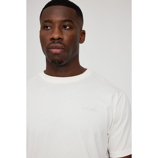 Biały t-shirt męski Mazine z krótkim rękawem 