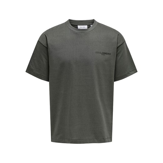 ONLY &amp; SONS Koszulka w kolorze antracytowym ze sklepu Limango Polska w kategorii T-shirty męskie - zdjęcie 181218944