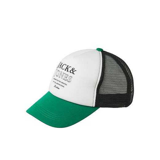 JACK &amp; JONES Junior Czapka &quot;Script&quot; w kolorze zielono-białym ze sklepu Limango Polska w kategorii Czapki dziecięce - zdjęcie 181219153