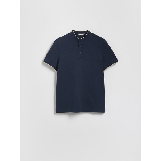 Reserved - Koszulka polo regular ze stójką - granatowy ze sklepu Reserved w kategorii T-shirty męskie - zdjęcie 181221882