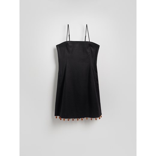 Reserved - Sukienka mini z lnem - czarny Reserved L Reserved