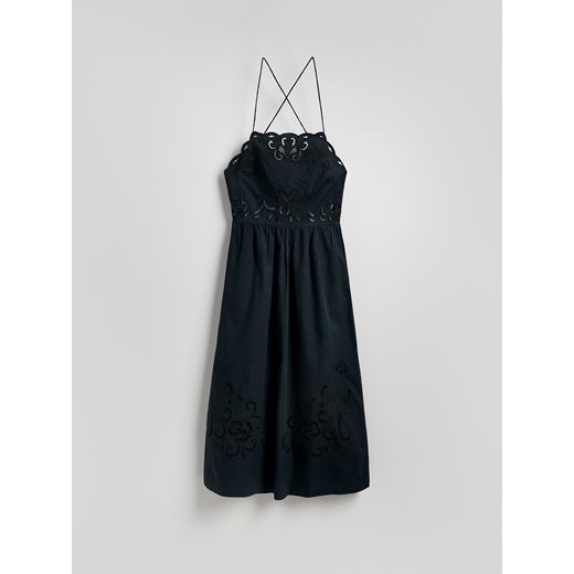 Reserved - Sukienka z ażurowym wzorem - czarny Reserved S Reserved