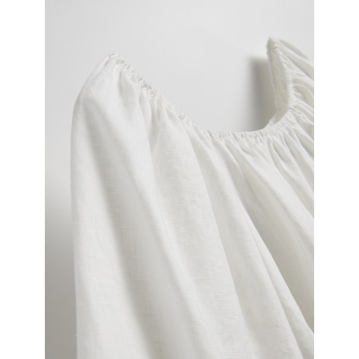 Reserved bluzka damska z długim rękawem z okrągłym dekoltem 