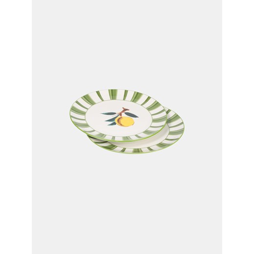 Sinsay - Talerze z owocowym motywem 2 pack - zielony Sinsay One Size Sinsay