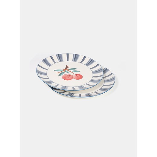 Sinsay - Talerze z owocowym motywem 2 pack - granatowy Sinsay One Size Sinsay