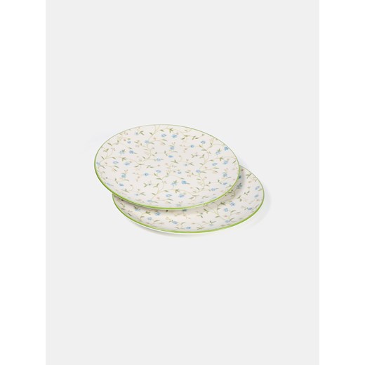 Sinsay - Talerze z kwiatowym motywem 2 pack - fioletowy Sinsay One Size Sinsay