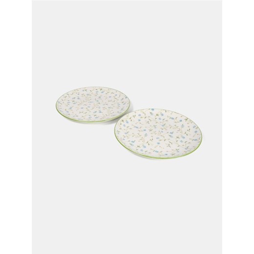 Sinsay - Talerze z kwiatowym motywem 2 pack - fioletowy Sinsay One Size Sinsay