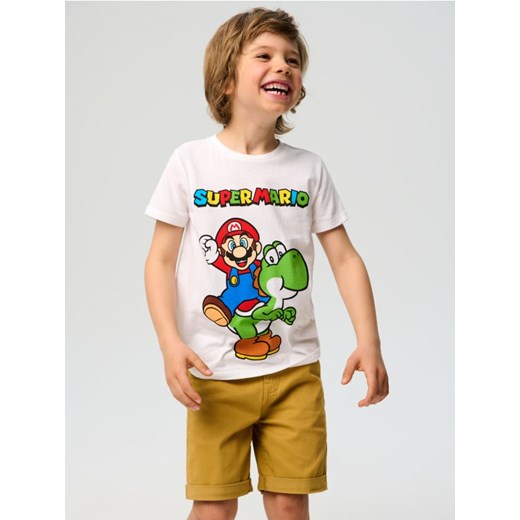 Sinsay - Koszulka Super Mario - biały ze sklepu Sinsay w kategorii T-shirty chłopięce - zdjęcie 181223220