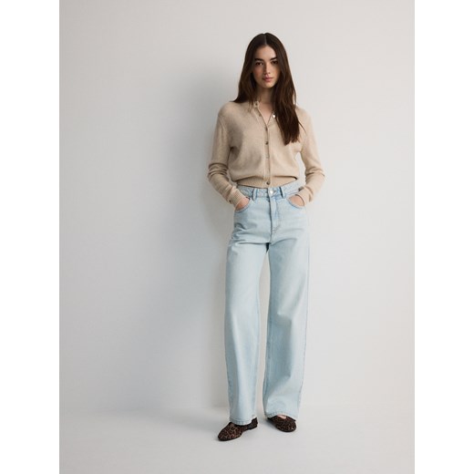 Reserved - Jeansy wide leg - niebieski ze sklepu Reserved w kategorii Jeansy damskie - zdjęcie 181223901