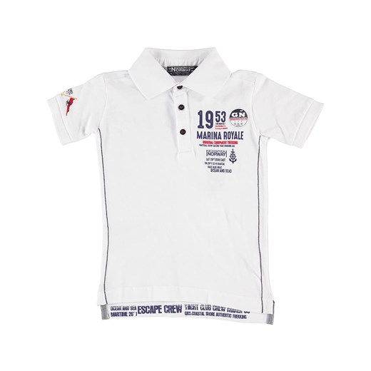 Geographical Norway Koszulka polo &quot;Kadre&quot; w kolorze białym ze sklepu Limango Polska w kategorii T-shirty chłopięce - zdjęcie 181224844