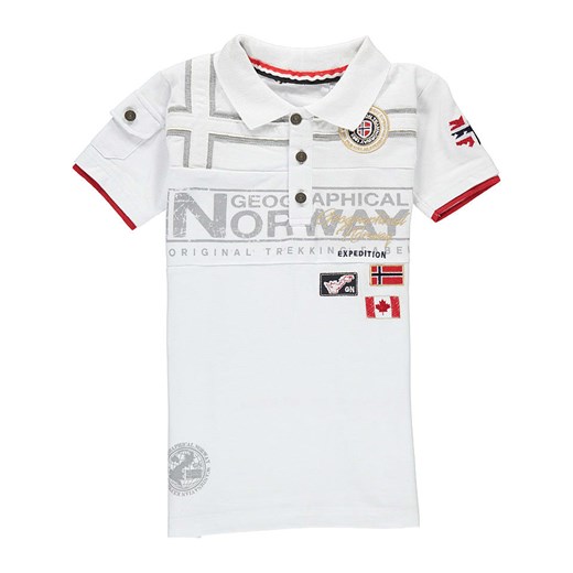 Geographical Norway Koszulka polo &quot;Klipo&quot; w kolorze białym ze sklepu Limango Polska w kategorii T-shirty chłopięce - zdjęcie 181224870