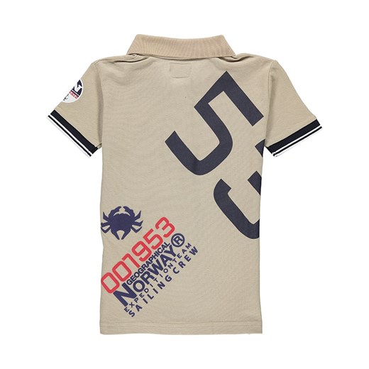 Geographical Norway Koszulka polo w kolorze beżowym Geographical Norway 152 okazja Limango Polska