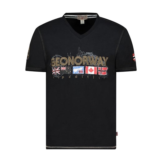 Geographical Norway Koszulka &quot;Jouky&quot; w kolorze czarnym ze sklepu Limango Polska w kategorii T-shirty chłopięce - zdjęcie 181224884