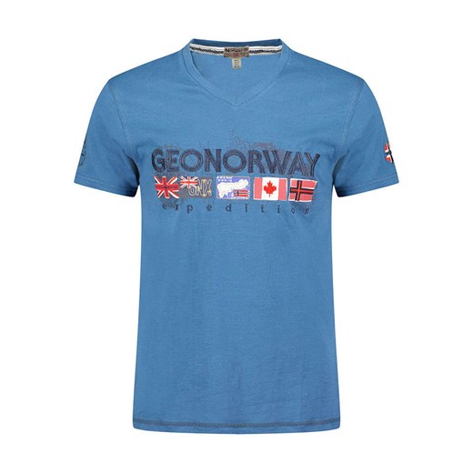 Geographical Norway Koszulka &quot;Jouky&quot; w kolorze niebieskim ze sklepu Limango Polska w kategorii T-shirty chłopięce - zdjęcie 181224892