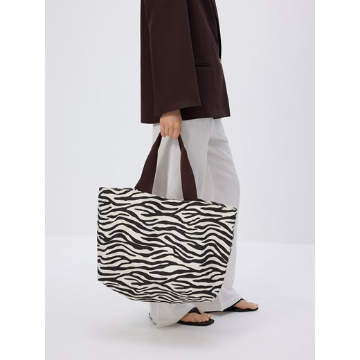 Reserved - Płócienna torebka shopper - wielobarwny ze sklepu Reserved w kategorii Torby Shopper bag - zdjęcie 181225140
