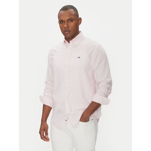 Tommy Jeans Koszula DM0DM20875 Różowy Regular Fit ze sklepu MODIVO w kategorii Koszule męskie - zdjęcie 181226572