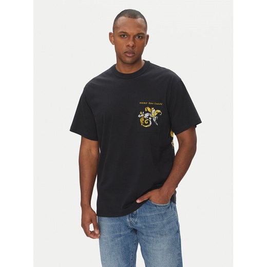 Versace Jeans Couture T-Shirt 78GAH6RB Czarny Regular Fit ze sklepu MODIVO w kategorii T-shirty męskie - zdjęcie 181226871