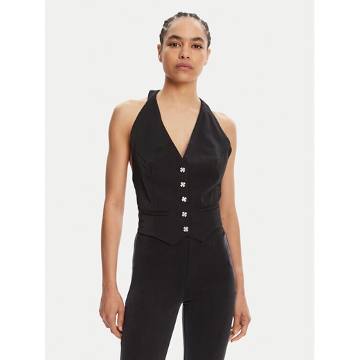 Morgan Kamizelka garniturowa 251-CTEO.F Czarny Slim Fit ze sklepu MODIVO w kategorii Kamizelki damskie - zdjęcie 181227154