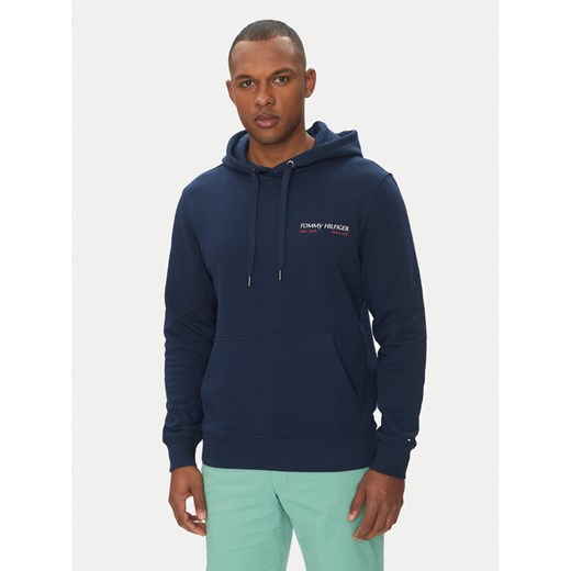 Tommy Hilfiger Bluza Color Photo MW0MW39151 Granatowy Regular Fit ze sklepu MODIVO w kategorii Bluzy męskie - zdjęcie 181227281
