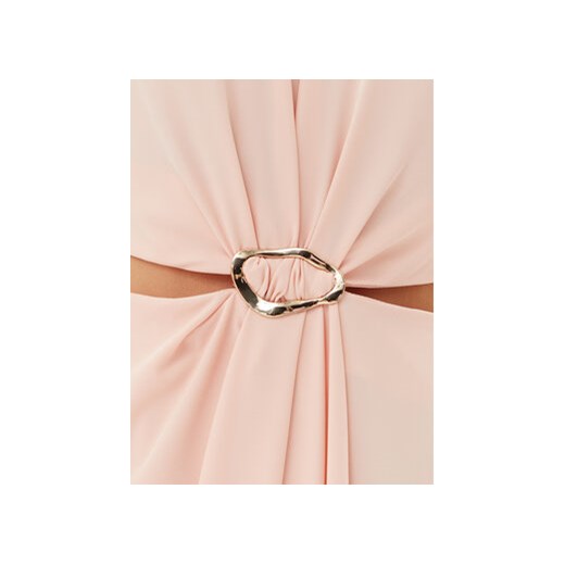 Haveone Sukienka wieczorowa AFS-N029 Beżowy Regular Fit Haveone S MODIVO