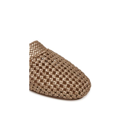 Tommy Hilfiger Klapki Crochet Metallic Leather Mule FW0FW08606 Złoty Tommy Hilfiger 39 MODIVO