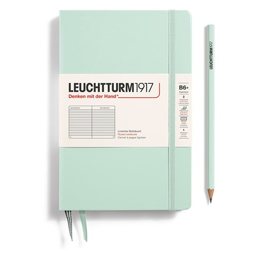 LEUCHTTURM1917 Notatnik w kolorze miętowym w linie - B6+ ze sklepu Limango Polska w kategorii Akcesoria biurowe - zdjęcie 181232591