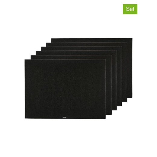Björn Podkładki (6 szt.) w kolorze czarnym - 45 x 33 cm ze sklepu Limango Polska w kategorii Podkładki na stół - zdjęcie 181232854