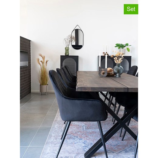 House Nordic Krzesła (2 szt.) w kolorze czarnym do jadalni - 65 x 87 x 57 cm ze sklepu Limango Polska w kategorii Krzesła biurowe - zdjęcie 181232914