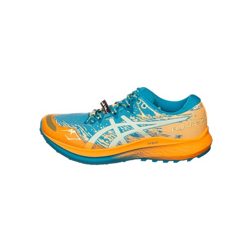 asics Buty &quot;Fuji Lite 5&quot; w kolorze niebiesko-pomarańczowym do biegania 43,5 okazyjna cena Limango Polska