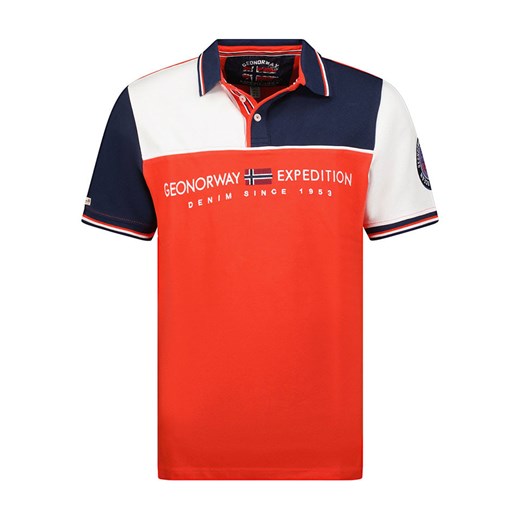 Geographical Norway Koszulka polo &quot;Kondo&quot; w kolorze czerwono-biało-granatowym ze sklepu Limango Polska w kategorii T-shirty chłopięce - zdjęcie 181233204