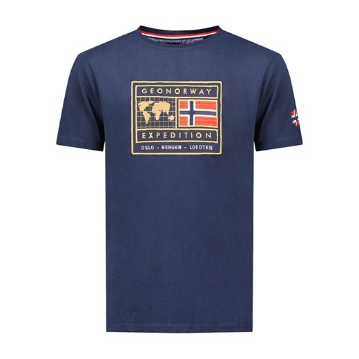 Geographical Norway Koszulka &quot;Jofoten&quot; w kolorze granatowym ze sklepu Limango Polska w kategorii T-shirty chłopięce - zdjęcie 181233222
