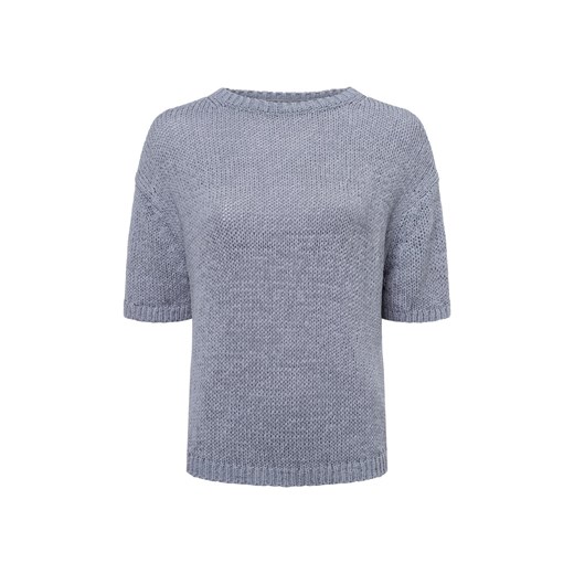 Marc O'Polo Damski sweter z dzianiny z krótkim rękawem Kobiety jasnoniebieski jednolity ze sklepu vangraaf w kategorii Swetry damskie - zdjęcie 181234283